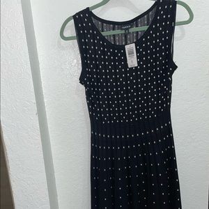 Torrid Black White Polka Dots Sweater Knit Skater Dress Size 00 M 10 BNWT